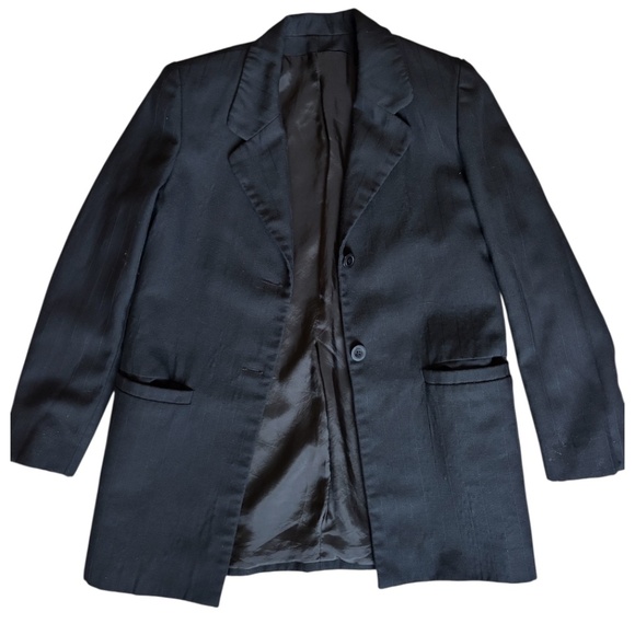 Black Blazer with Shoulder Pads - Picture 1 of 2